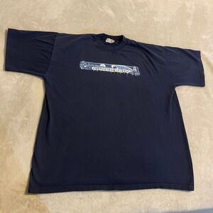 Vintage Ocean Wave Corregidor Island Philippines T Shirt‎ Mens 5X Blue 90s Tee